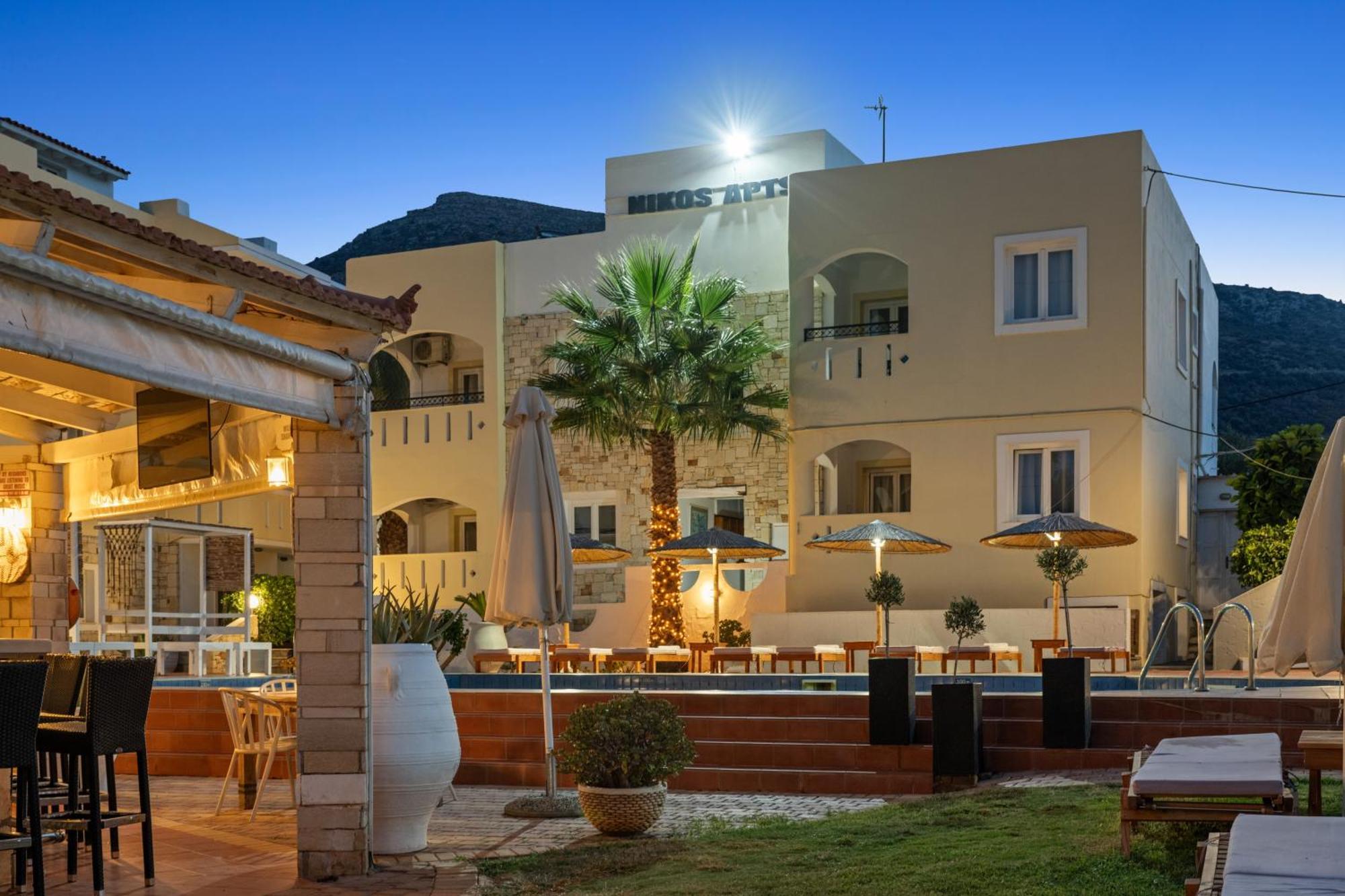 Nikos Apartments Stalida Bagian luar foto